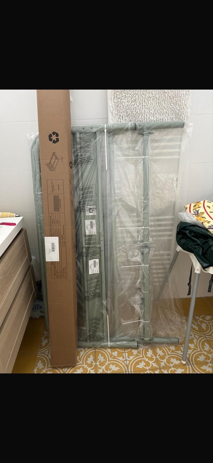 Nieuw Leen Bakker Jada bedframe 140x200 cm - Groen metaal, Huis en Inrichting, Ophalen, 140 cm, 200 cm, Metaal