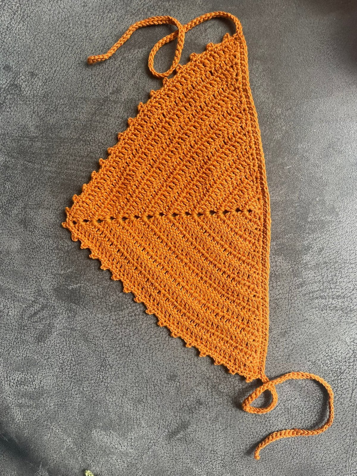 Handgemaakte gehaakte oranje bandana, Ophalen of Verzenden, Nieuw