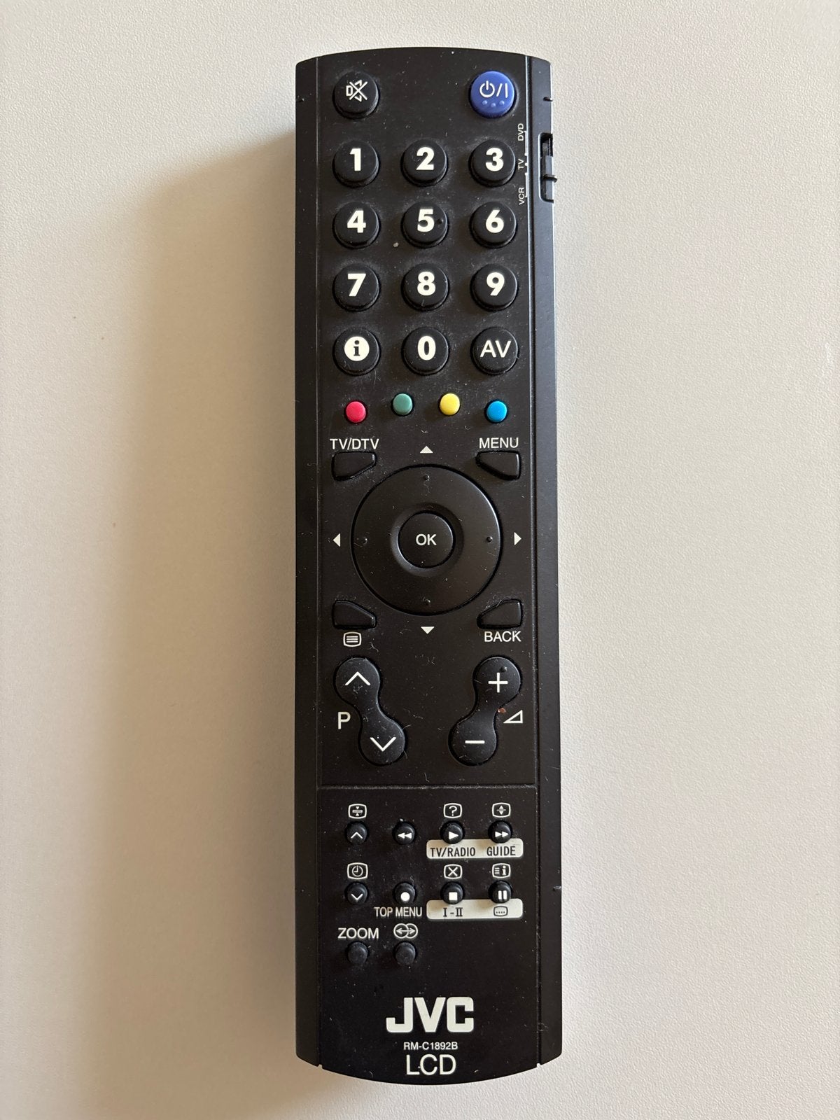 JVC RM-C1892B LCD Afstandsbediening, Ophalen of Verzenden, Gebruikt, Origineel, Tv