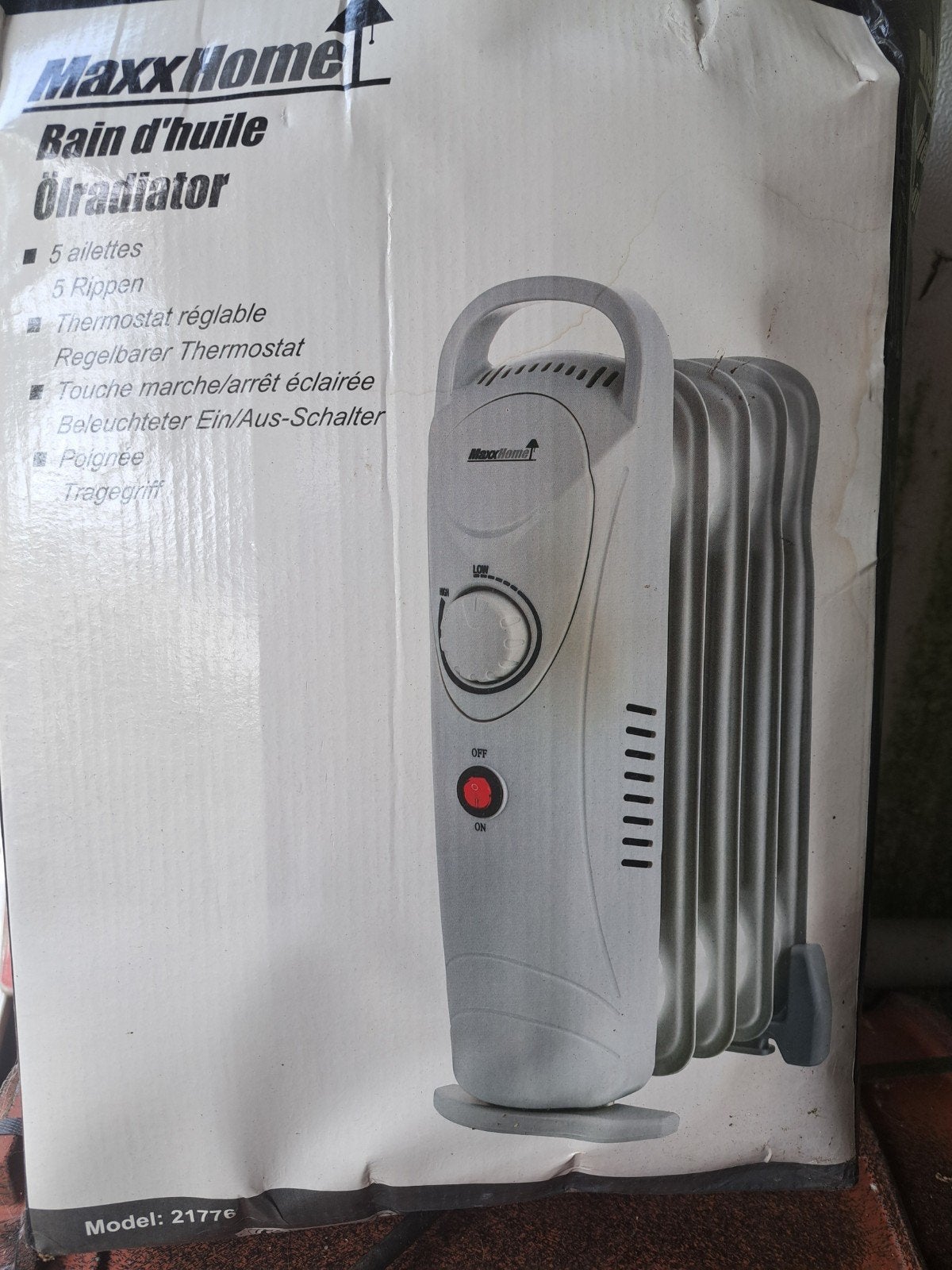 2 olieradiatoren 1x5 rips en 1x7 rips, Ophalen, Nieuw, Elektrisch