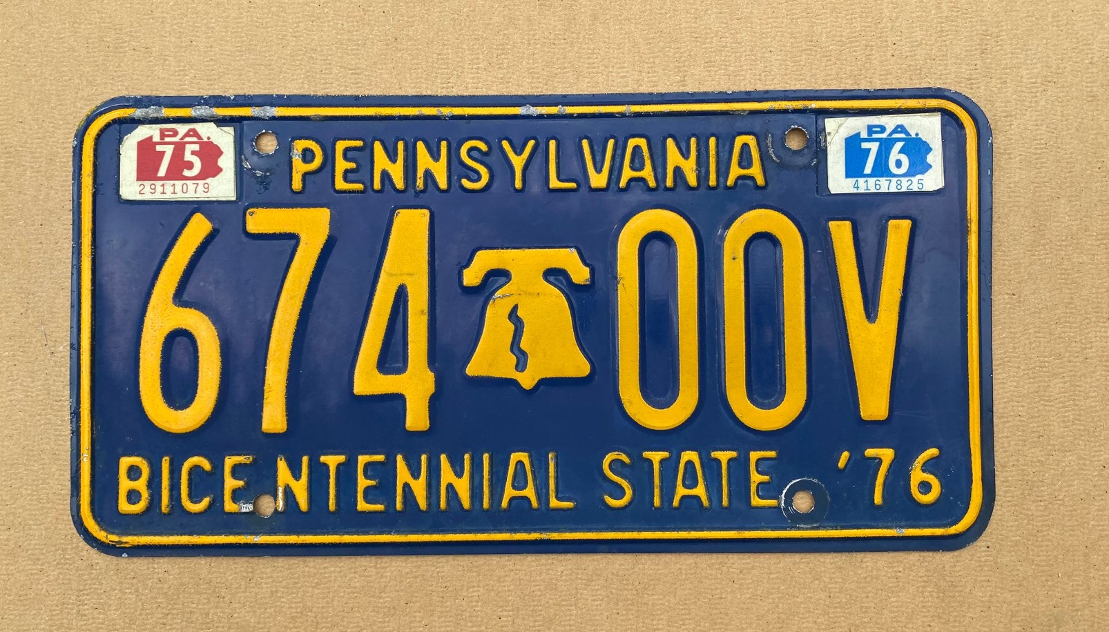 Kentekenplaat USA Pennsylvania, Verzamelen, Ophalen of Verzenden, Gebruikt, Auto's