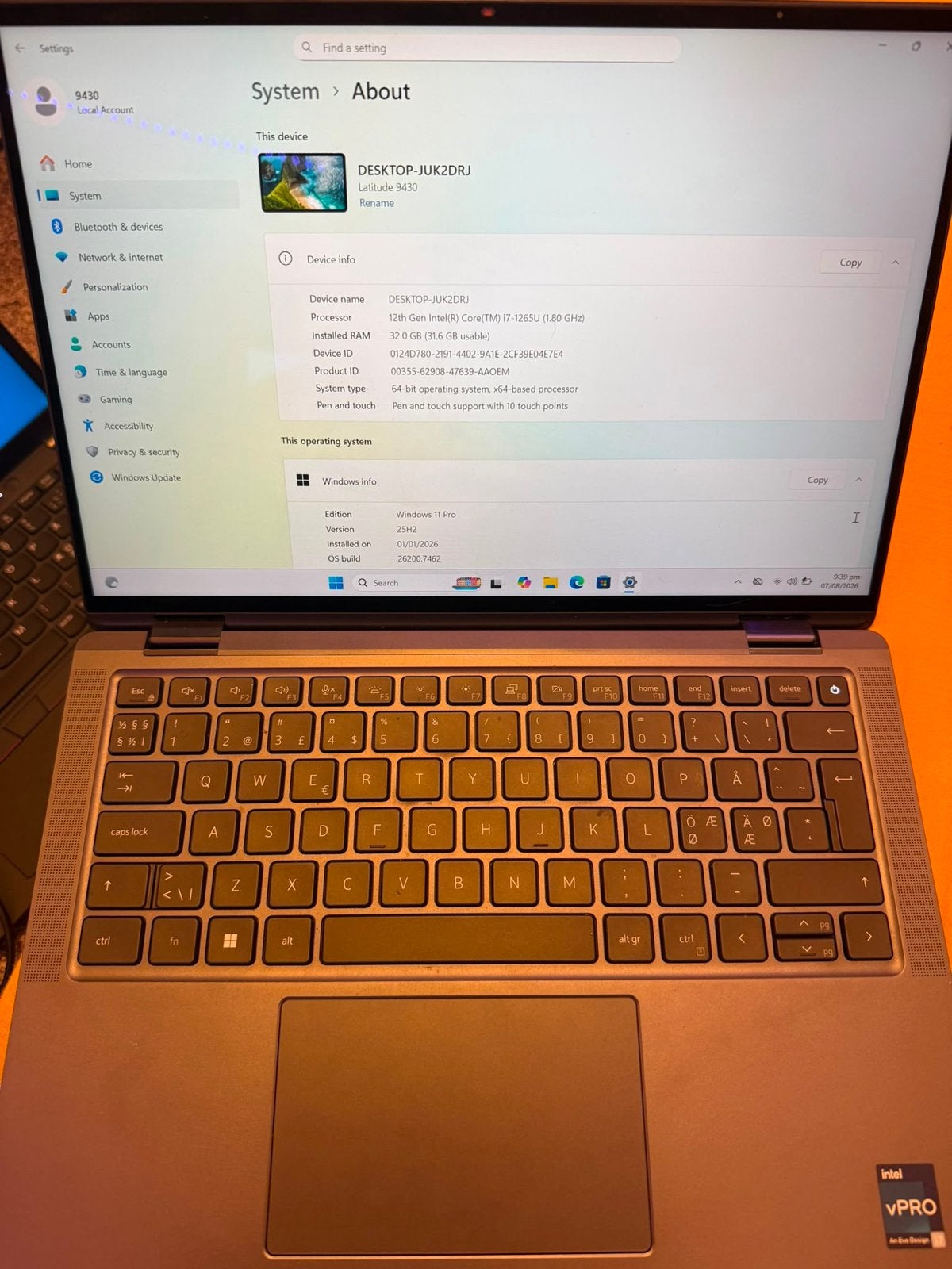 Dell Latitude 9430 2-in-1 Laptop - i7-1265U, 32GB RAM, Ophalen, 2 tot 3 Ghz, Zo goed als nieuw, SSD