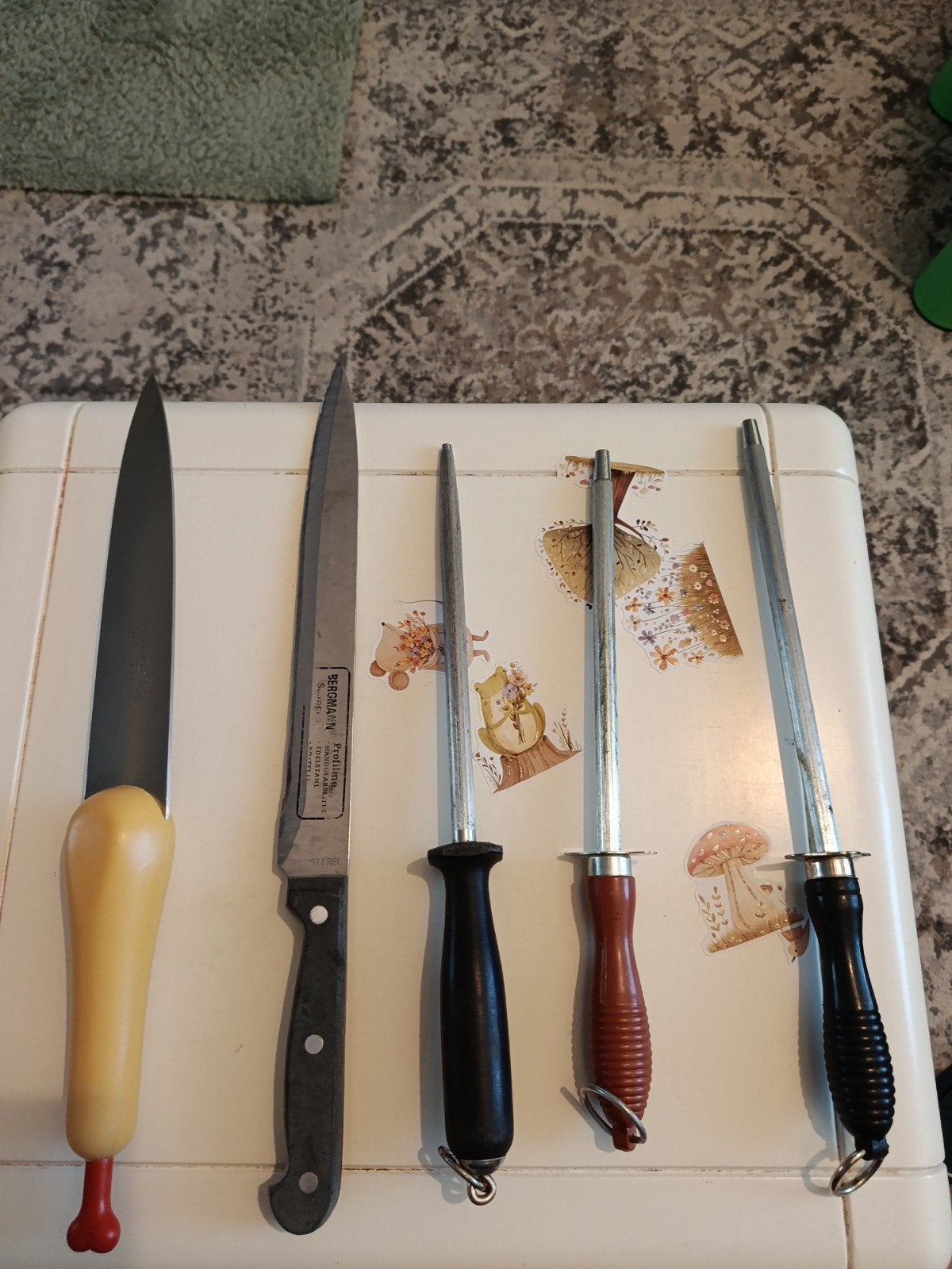 Nieuw Solingen mes met slijpers en extra messen, Los bestek, Keukenmes, Nieuw, Ophalen of Verzenden