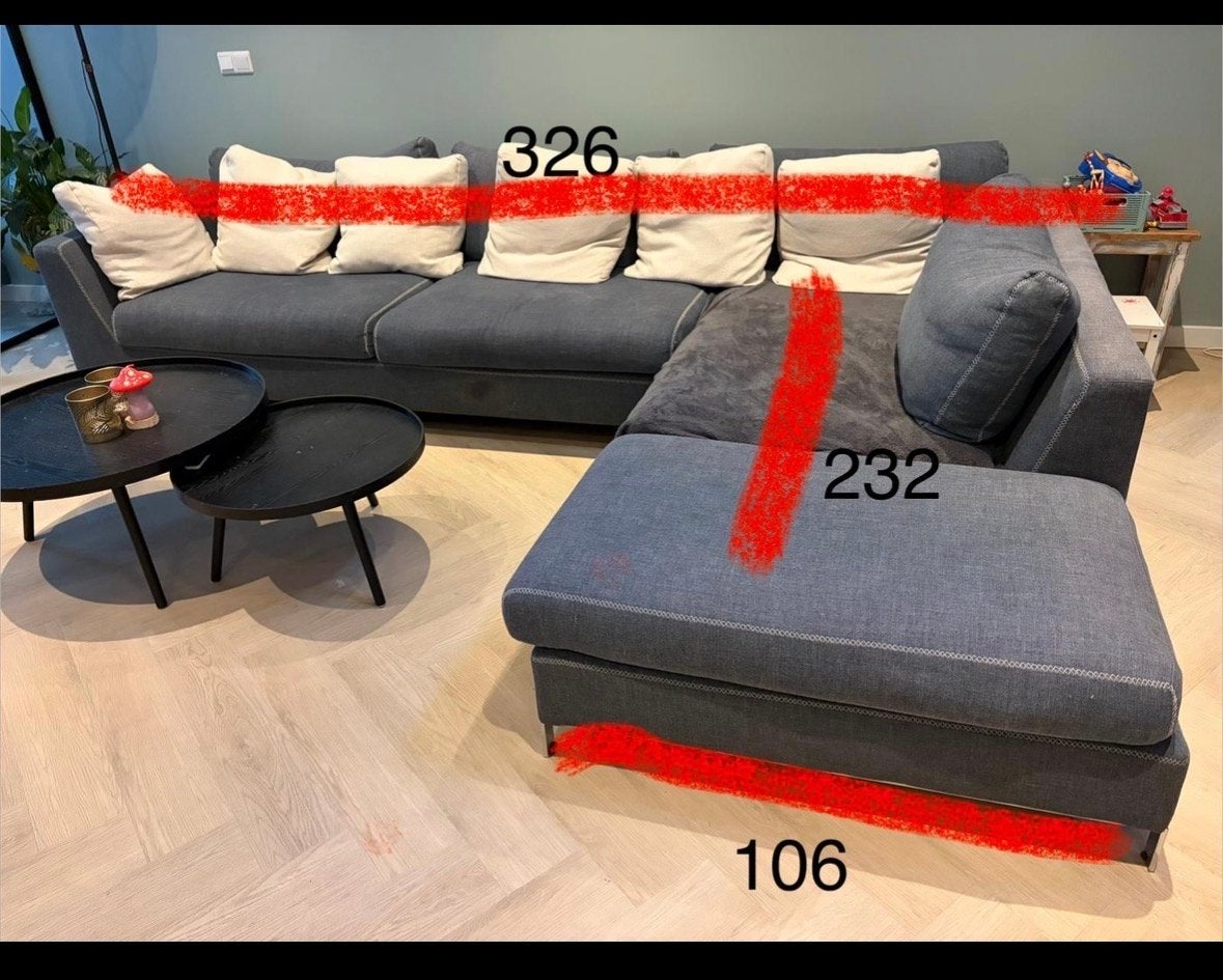 Comfortabele hoekbank met lichte schade - 2 delen, Huis en Inrichting, Ophalen, Gebruikt, Hoekbank, 300 cm of meer