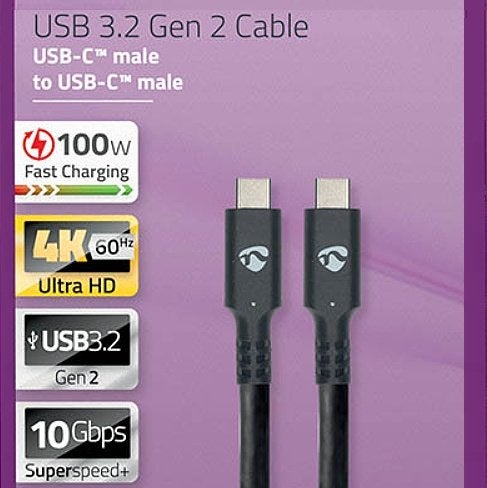 USB-C Kabel - Ultrasnelle dataoverdracht van 10 Gbps 2/3 mt., Telecommunicatie, USB-C, Nieuw, Ophalen of Verzenden, Oplaadkabel