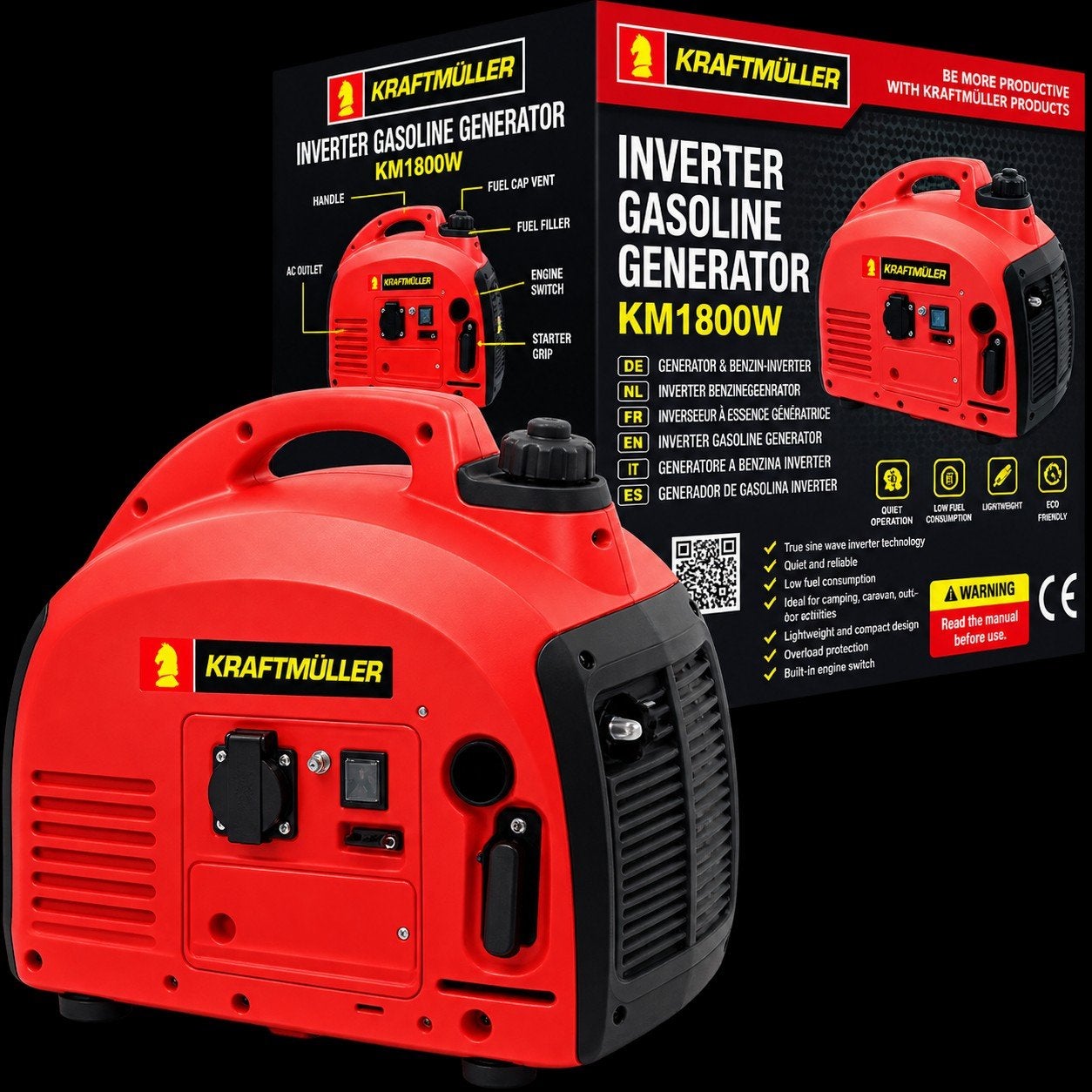 aggregaat/generator 2000w Nieuw Silent Gratis bezorging, Nieuw, Ophalen of Verzenden, Minder dan 5 kVA, Elektrisch startend