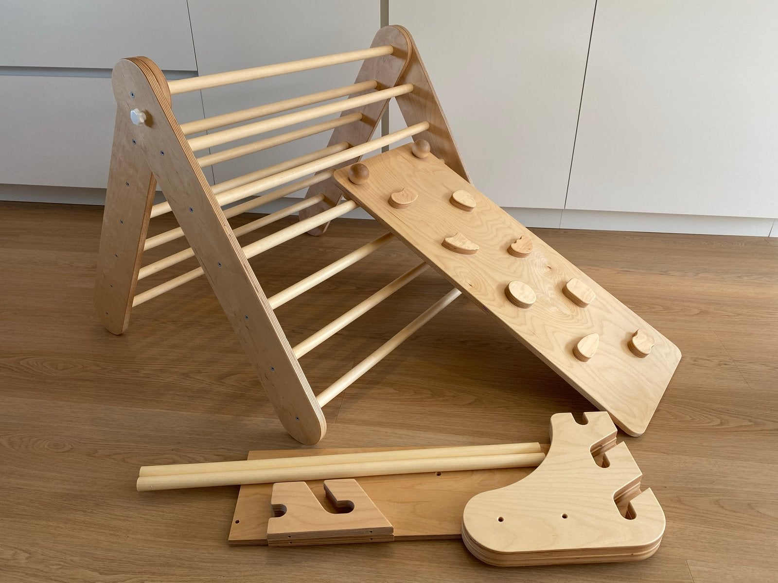 Leg&Go klimdriehoek met glijbaan en klimmuur, Ophalen, Zo goed als nieuw, Glijbaan