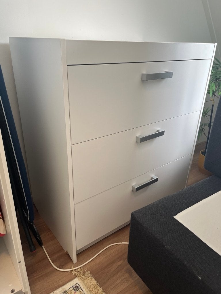 Witte Commode, Huis en Inrichting, Kasten | Ladekasten, Ophalen, 50 tot 100 cm, Zo goed als nieuw, Minder dan 100 cm