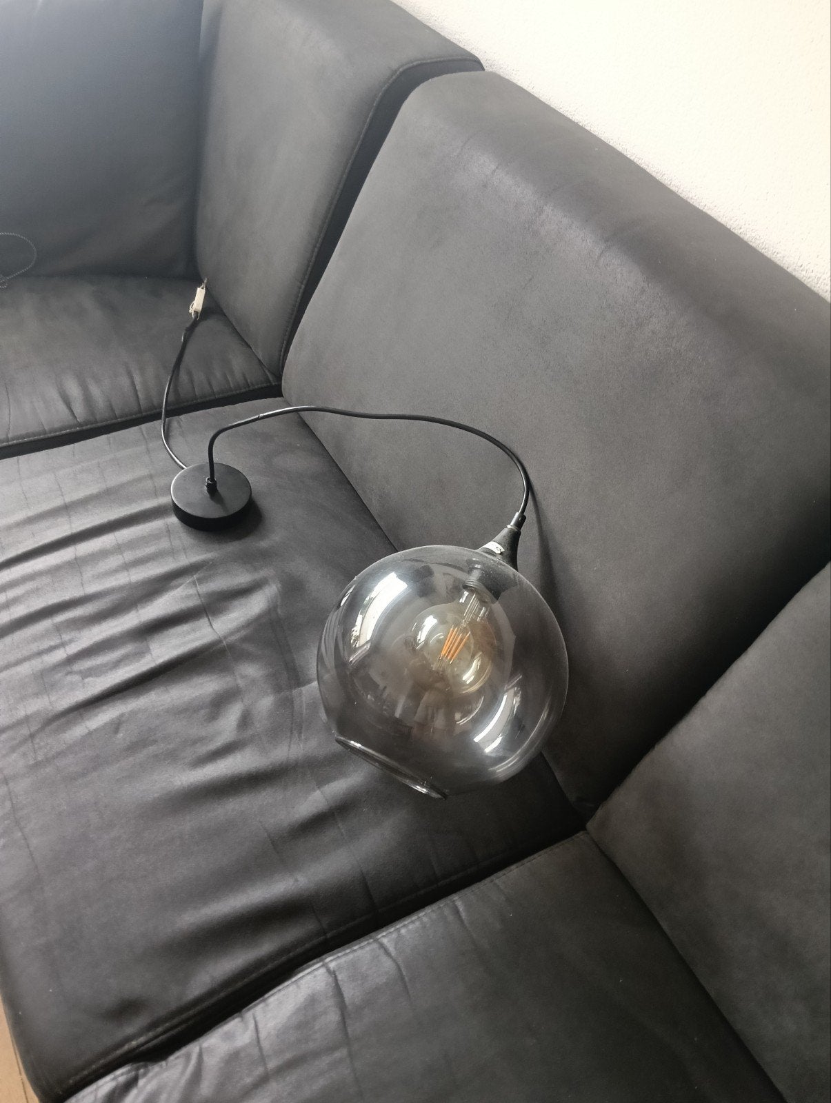 Moderne glazen hanglamp - perfect voor elke kamer, Minder dan 50 cm, Ophalen of Verzenden, Zo goed als nieuw, Glas