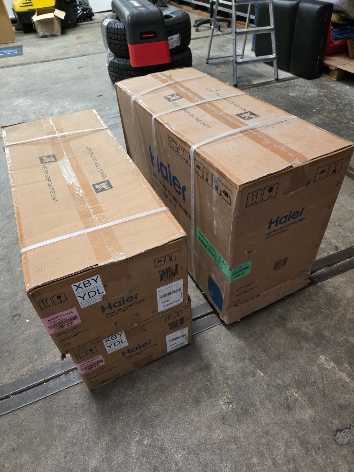 Haier Split Airco Set - 2U50S2SM1FA-3 + 2x AS25PBPHRA-PRE, Verwarmen, Minder dan 60 m³, Nieuw, 3 snelheden of meer