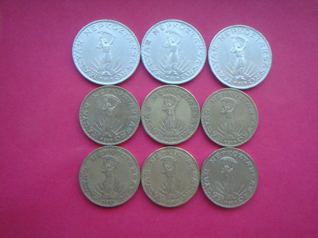 Kavel Hongarije setje munten 10 Forint 1971 / 1989., Verzenden, Hongarije, Setje