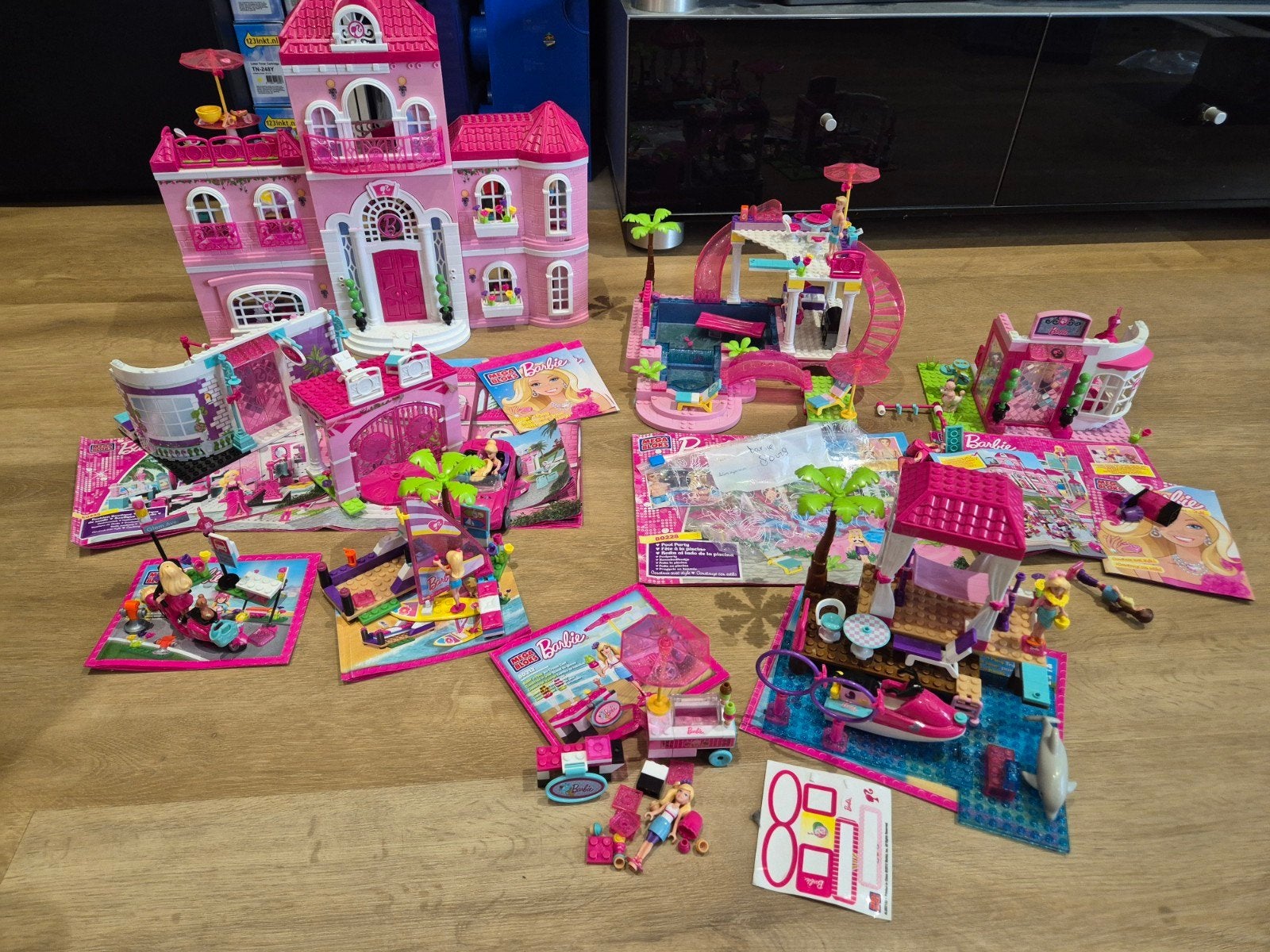 Mega Bloks Barbie Speelset Collectie met Huis en Accessoires, Ophalen of Verzenden, Gebruikt, Megabloks