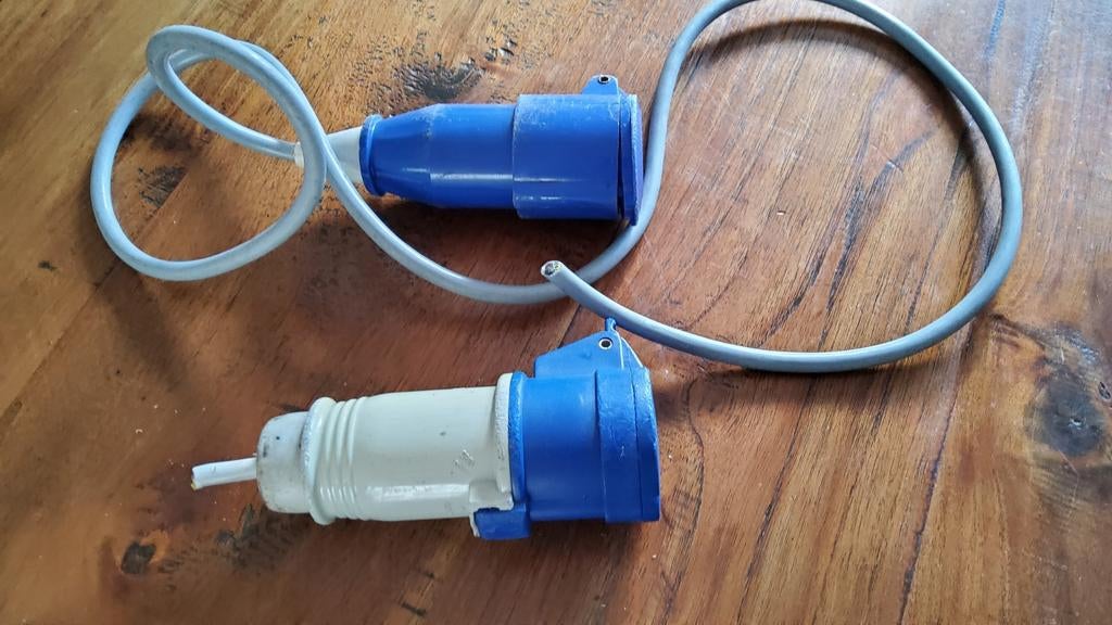 Blauwe Camping Stekkers - CEE Verlengsnoer, Ophalen, Gebruikt