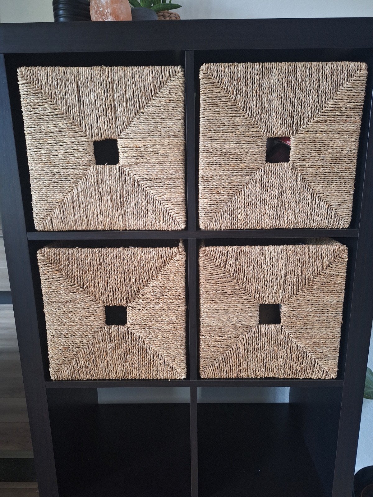 Ikea Kallax inzet rieten manden 4x, Ophalen, Zo goed als nieuw