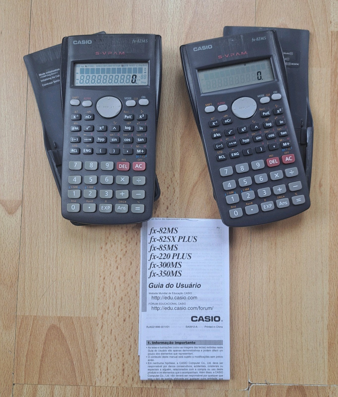 2 Casio FX-82MS rekenmachine, Diversen, Rekenmachines, Ophalen
