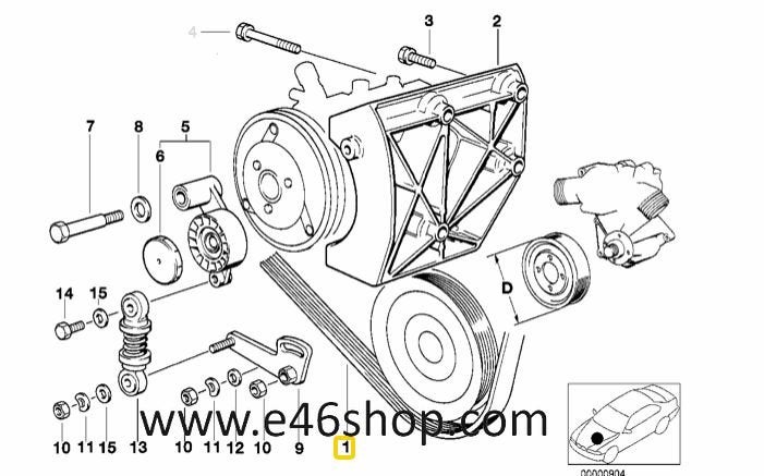 Multiriem BMW E38 E31 oe 11281741427 nieuw org bmw, Auto-onderdelen, -, -, Nieuw, Ophalen of Verzenden