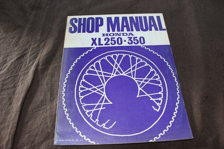 Honda XL250 XL350 1976 motorcycle shop manual XL 350 250, Ophalen of Verzenden, Honda