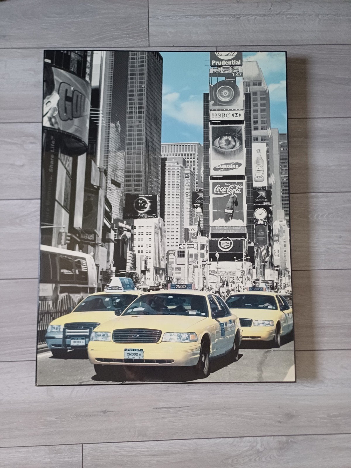 Canvas schilderij New York Times Square taxi's, Ophalen, Gebruikt, Schilderij, 75 – 100