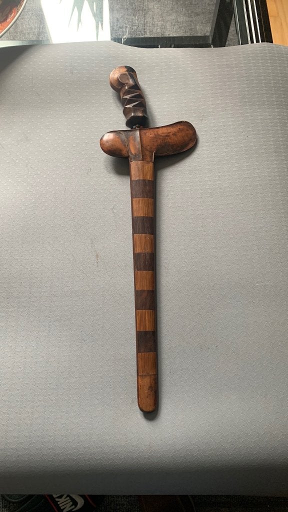 Antieke Balinese Kris/Keris, Antiek en Kunst, Kunst | Niet-Westerse kunst, Wapen, 53 cm, Ophalen of Verzenden, Op te hangen