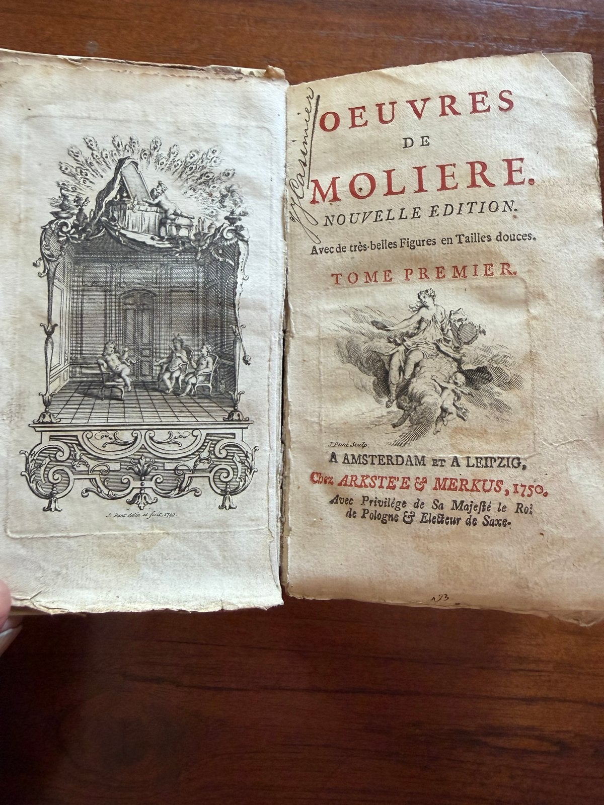 Oeuvres de Molière, Nouvelle Edition, Tome Premier (1750), Antiek en Kunst, Ophalen
