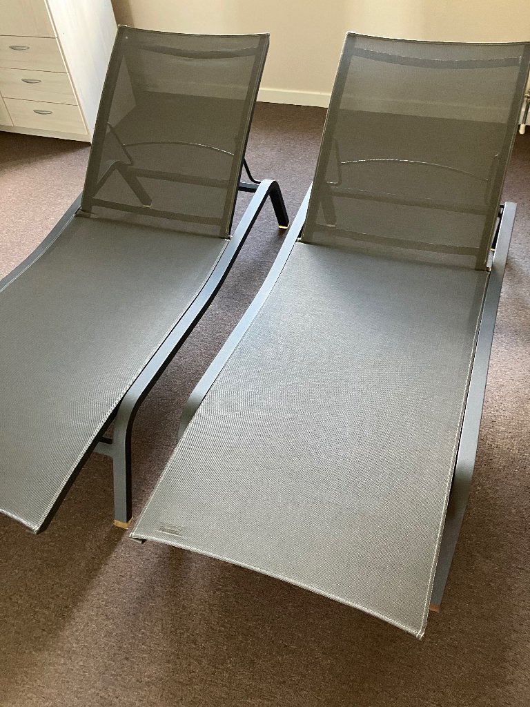 Fermob sunlouncher, Ophalen, Zo goed als nieuw, Metaal, Verstelbaar