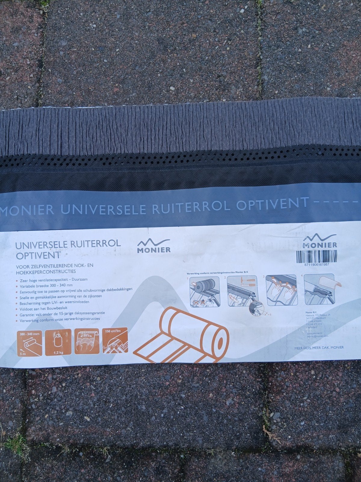 Ondervorst Monier, Kunststof, Zwart, Ophalen of Verzenden, Minder dan 5 m²