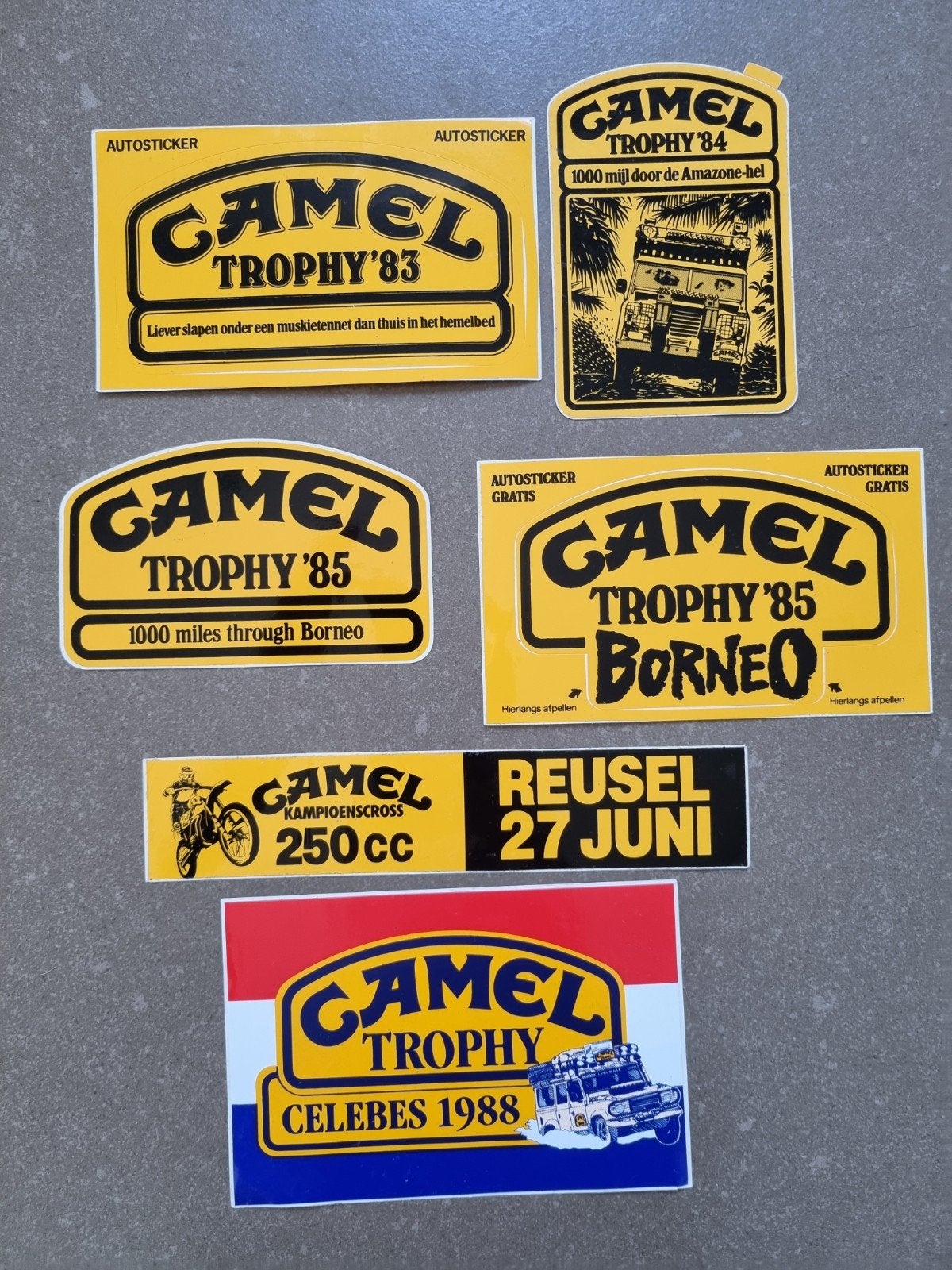 6x Sticker Camel, Camel Throphy, Ophalen of Verzenden, Zo goed als nieuw, Merk