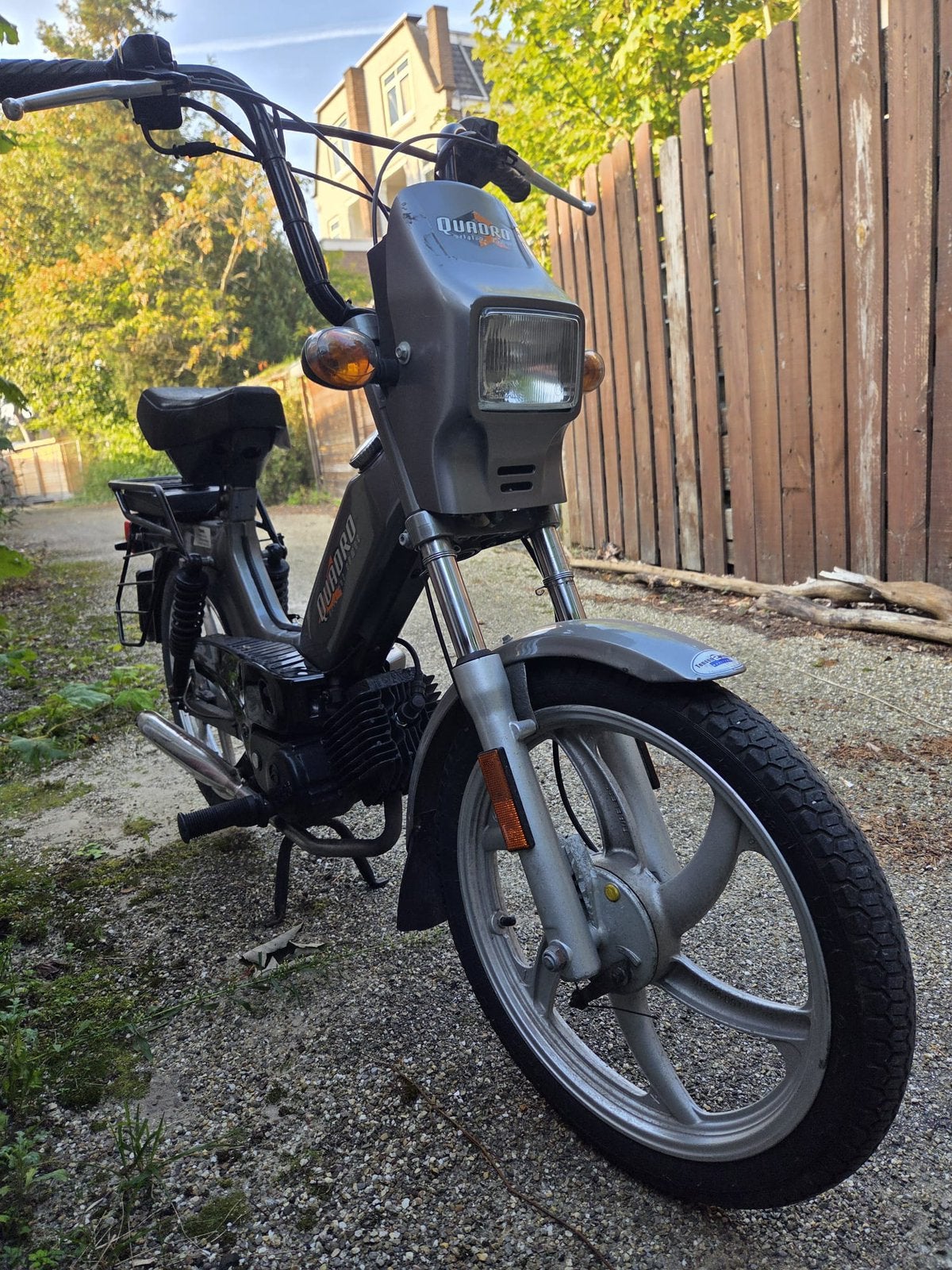 Tomos quadro e-start - blauw kenteken (rijdend), Fietsen en Brommers, Ophalen, Gebruikt, Quadro