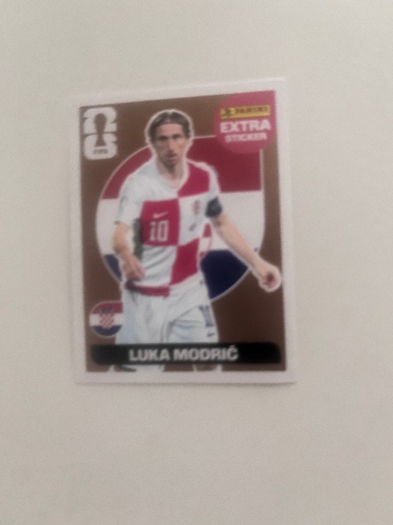 Extra sticker Luka modric bronze wk panini, Eén persoon