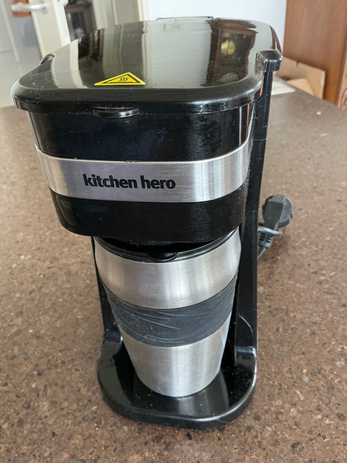 Koffiezettter voor 1 persoon met warmhoudbeker, Witgoed en Apparatuur, Juicers, Ophalen of Verzenden, Gebruikt, Elektrisch