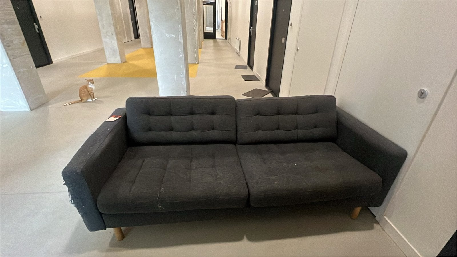 Gratis Gebruikte driepersoons bank landskrona ikea, Ophalen, Gebruikt, Driepersoons, 75 tot 100 cm