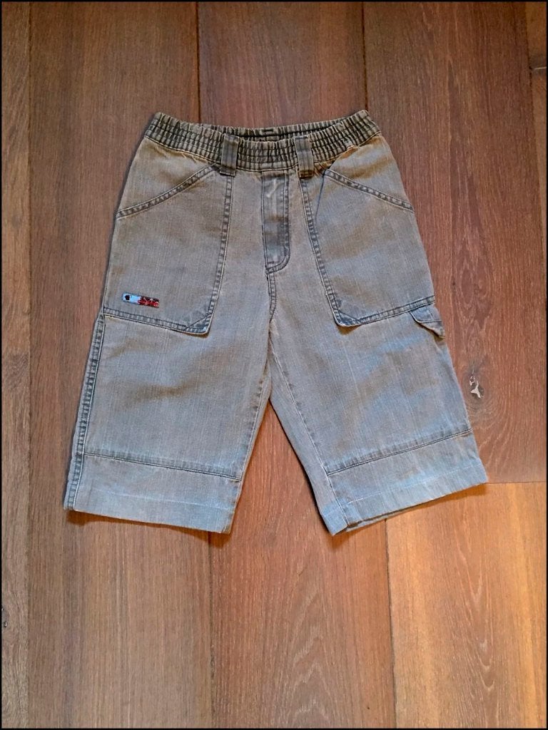 IZGS: Catimini grijze korte jeans/short/bermuda; maat 122, Broek, Catimini, Gebruikt, Ophalen of Verzenden