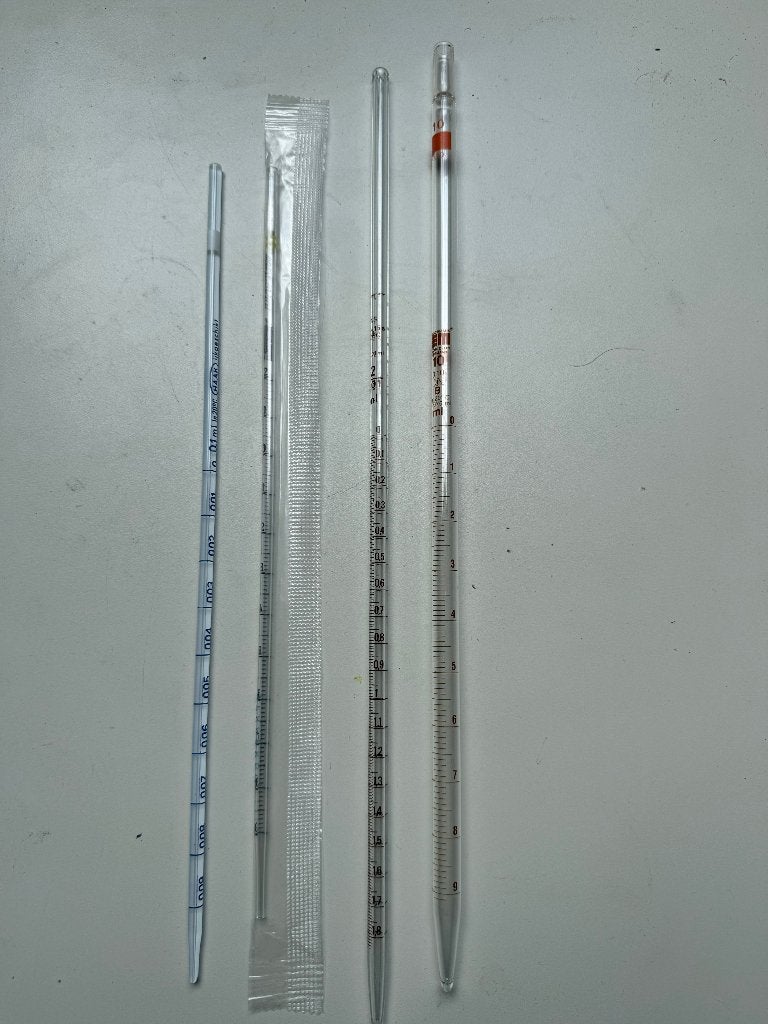 Meetpipettenset(4x) gegradueerd(laboratorium), Ophalen of Verzenden, Nieuw, Overige typen