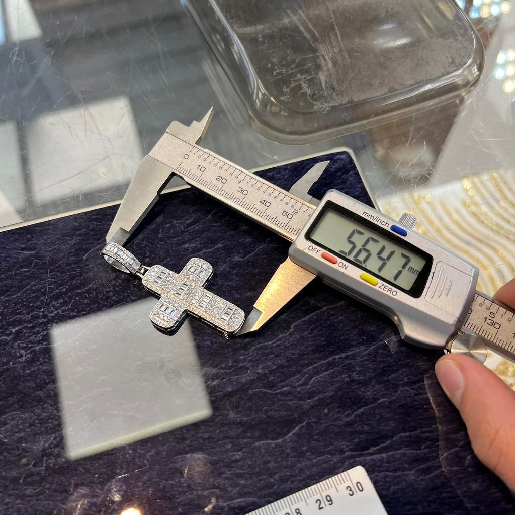 Silver 925 kruis kettinghanger zilver, Ophalen of Verzenden, Zo goed als nieuw, Goud, Kruis of Symbool