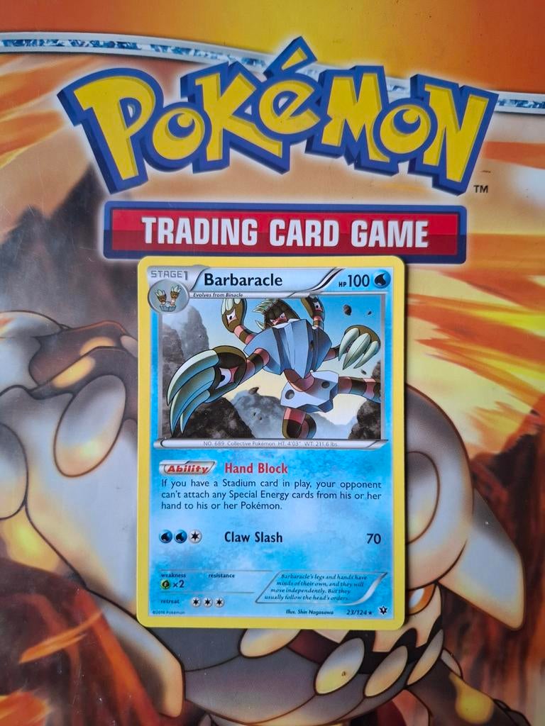 Barbaracle 23/124 XY Fates Collide pokemon kaart rare nm, Ophalen of Verzenden, Zo goed als nieuw, Losse kaart