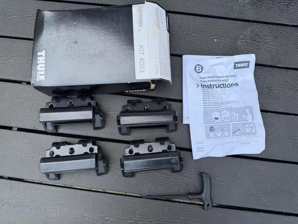 Thule Kit 4023 voor BMW X1, X2, X3, X4, X5, X6 en meer, Auto diversen, Dakdragers, Ophalen of Verzenden, Zo goed als nieuw