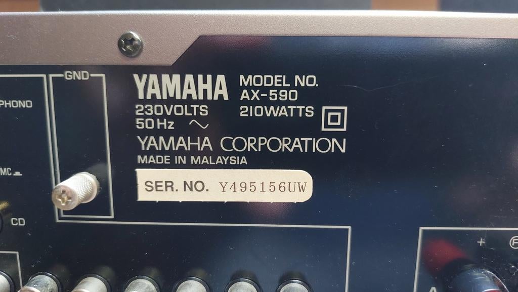 Yamaha AX-590 Natural Sound Stereo Versterker, Ophalen, Gebruikt, Yamaha, 120 watt of meer