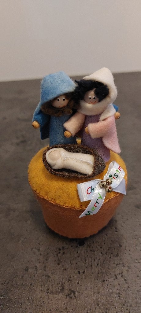 Leuke, vilten kerststal, Diversen, Kerst, Ophalen of Verzenden, Nieuw