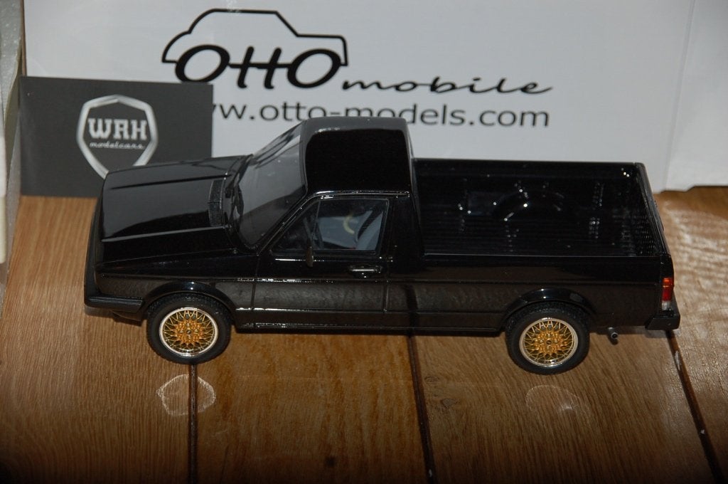 1:18 VOLKSWAGEN CADDY PICKUP black Otto mobile OT665B WRH, Verzenden, Zo goed als nieuw, Auto, OttOMobile