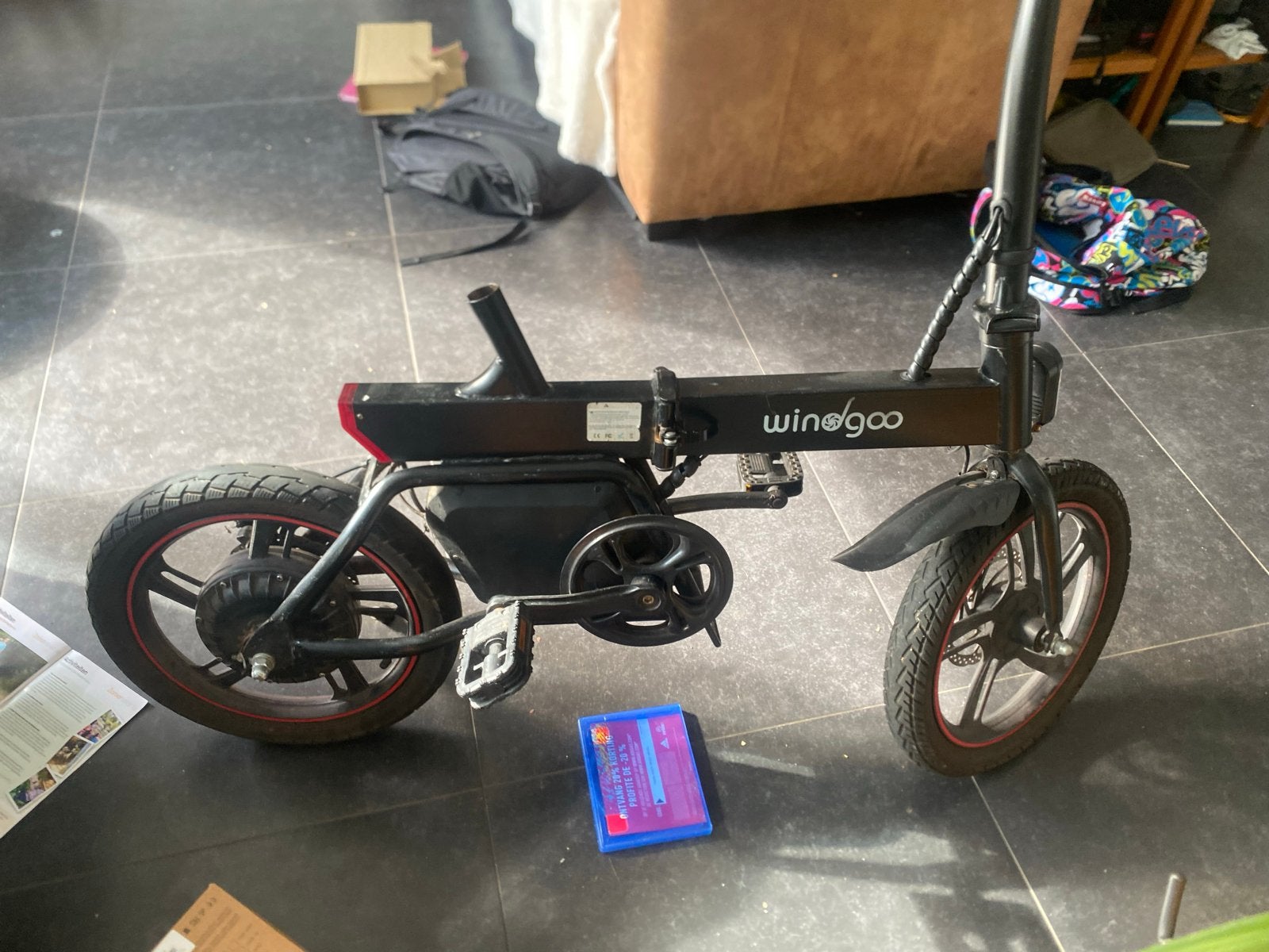 Windgoo elektrische vouwfiets - accuprobleem, remblokken nod, Overige merken, 20 inch of meer, Gebruikt, Ophalen of Verzenden