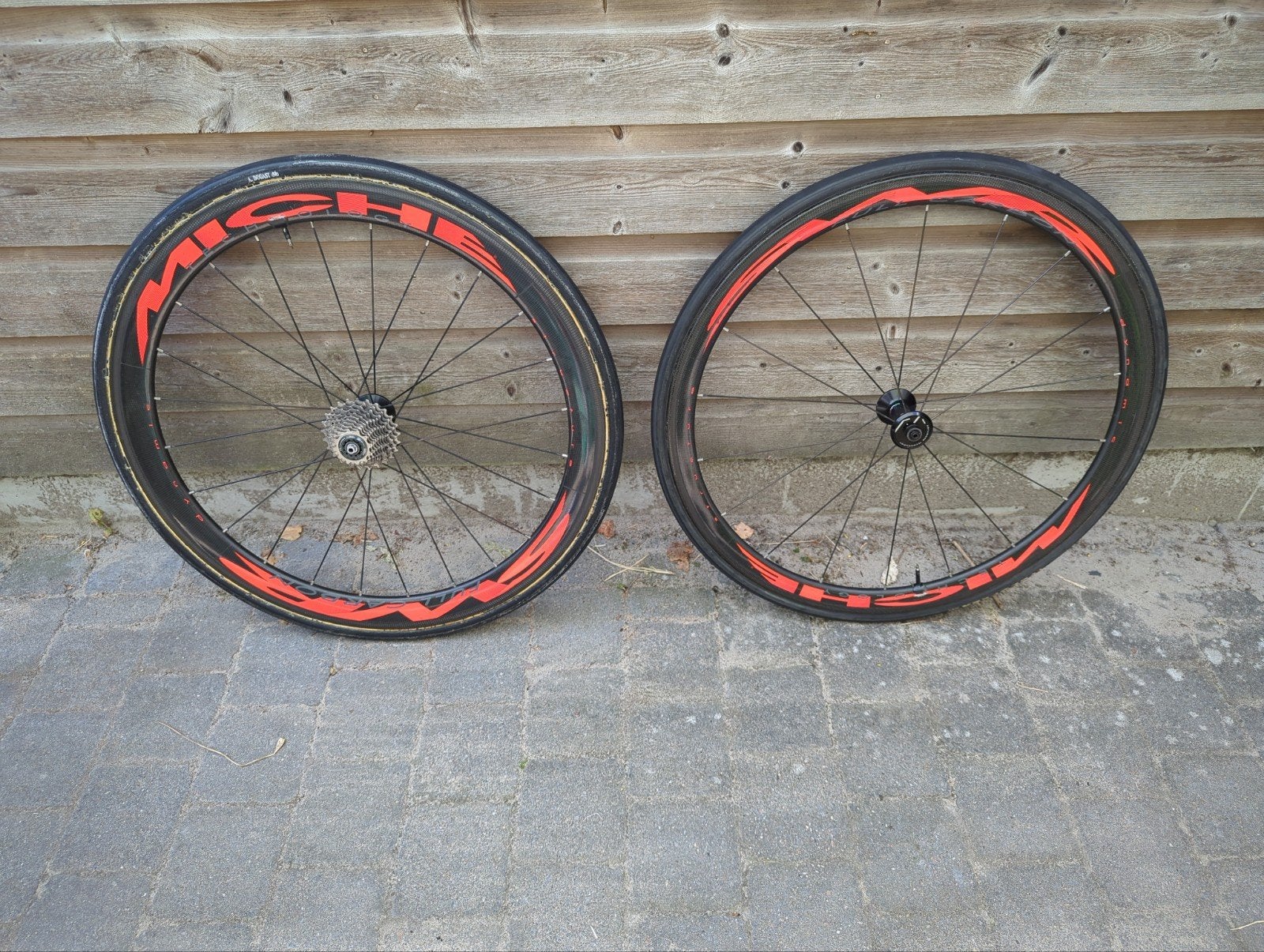 Miche SWR full carbon tubewielen VELGREM, Miche, Zo goed als nieuw, Racefiets, Carbon