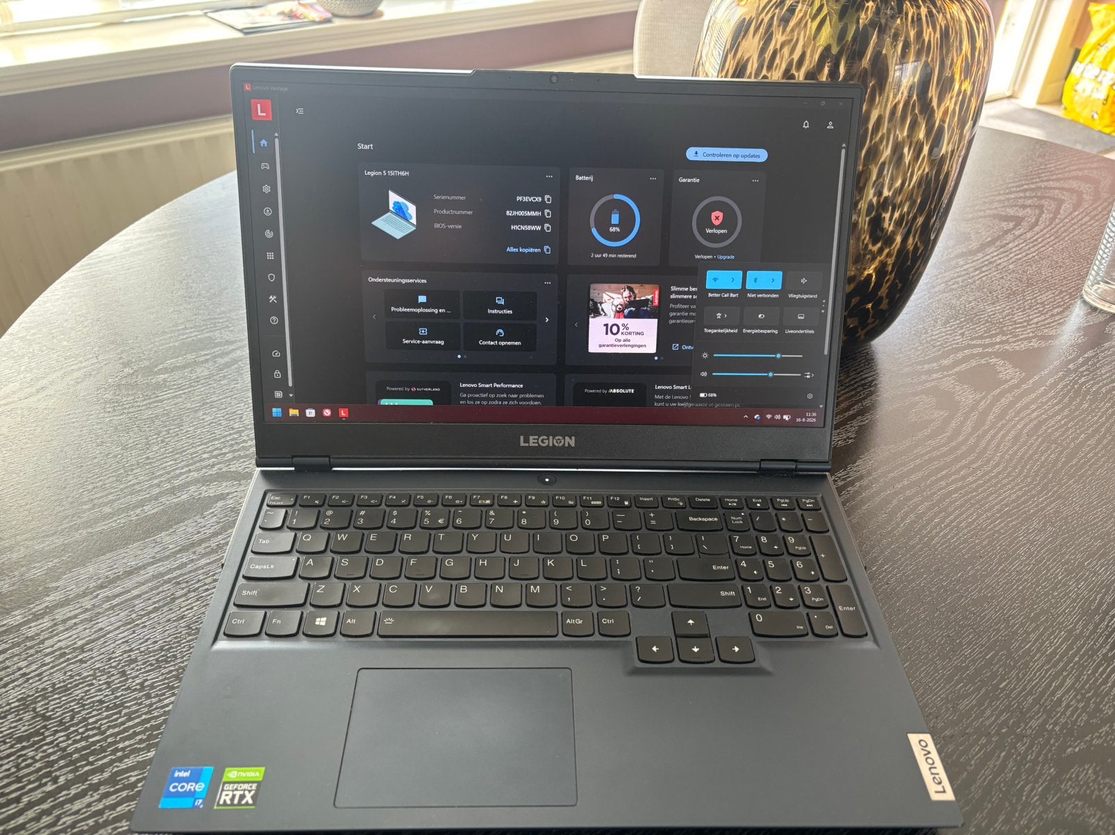 Lenovo Legion 5 15ITH6H (82JH005MMH), Computers en Software, Windows Laptops, Ophalen, Met videokaart, Zo goed als nieuw, Gaming