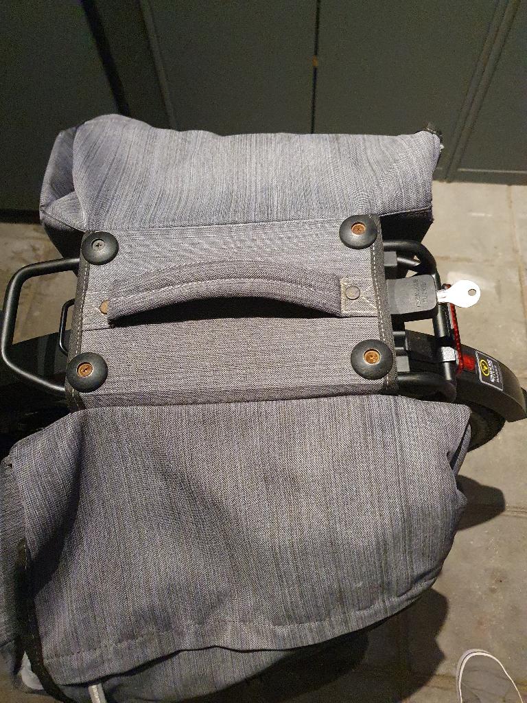 Dubbele fietstassen (grijs) - Racktime Klickfix systeem, Fietsen en Brommers, Fietsaccessoires | Fietstassen, Ophalen of Verzenden