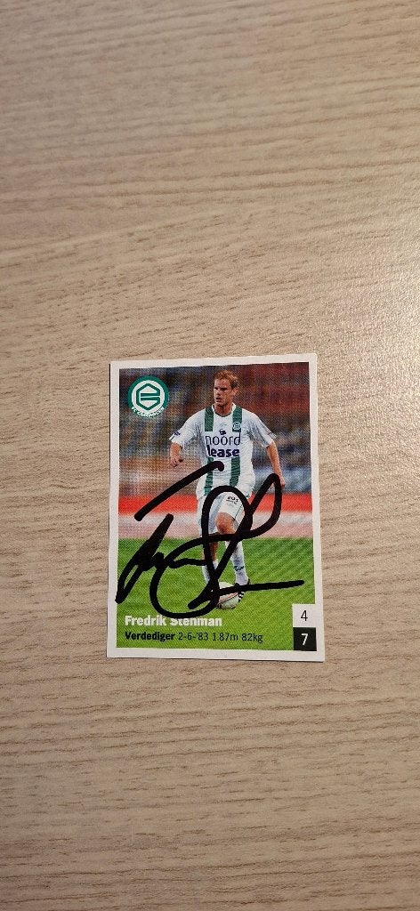 Sticker met handtekening; Fredrik Stenman # FC Groningen, Ophalen of Verzenden, Nieuw, Overige binnenlandse clubs, Poster, Plaatje of Sticker