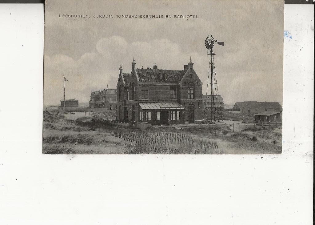 Loosduinen Kinderziekenhuis en Badhotel K Kleijwegt, Ophalen of Verzenden, Voor 1920, Gelopen, Zuid-Holland