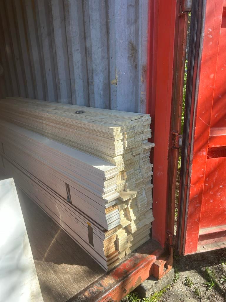 Underlayment stroken 70mm x 2400mm 100 x 2400, Doe-het-zelf en Verbouw, Hout en Planken, Minder dan 25 mm, Nieuw, Ophalen of Verzenden