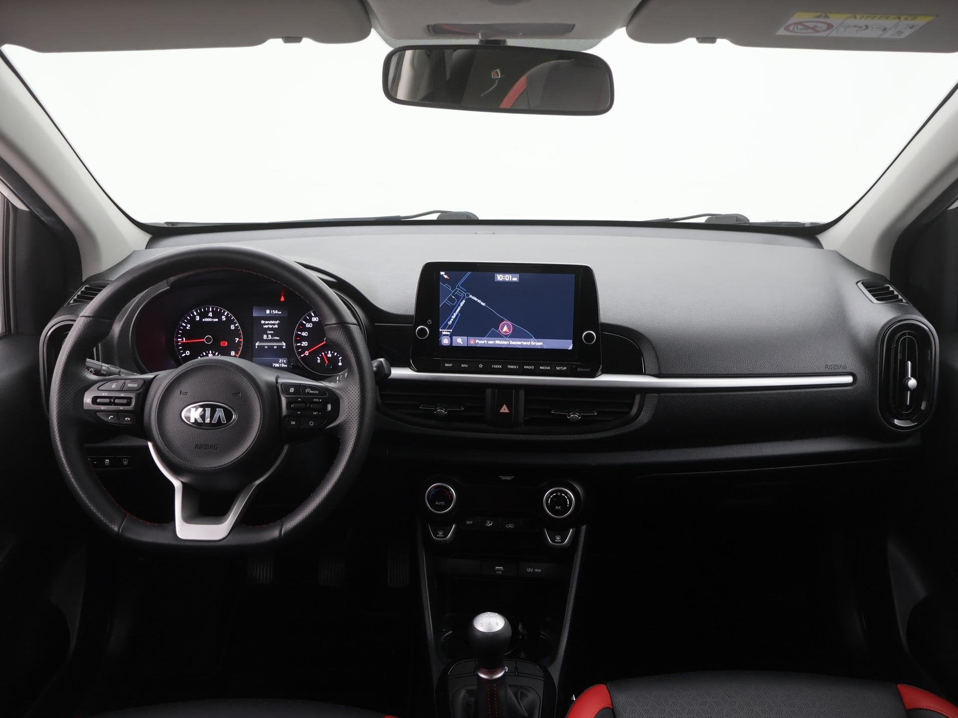Kia Picanto 1.0 DPi GT-Line NAVI|LEER|CAMERA|CLIMA|PDC|CARPL, Voorwielaandrijving, Gebruikt, 4 stoelen, Handgeschakeld
