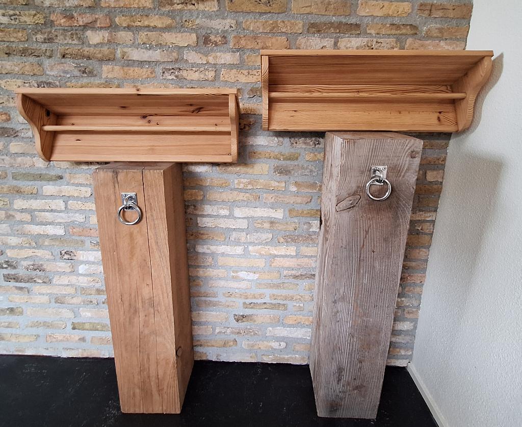 2 Grenen rekjes, Ophalen of Verzenden, Zo goed als nieuw