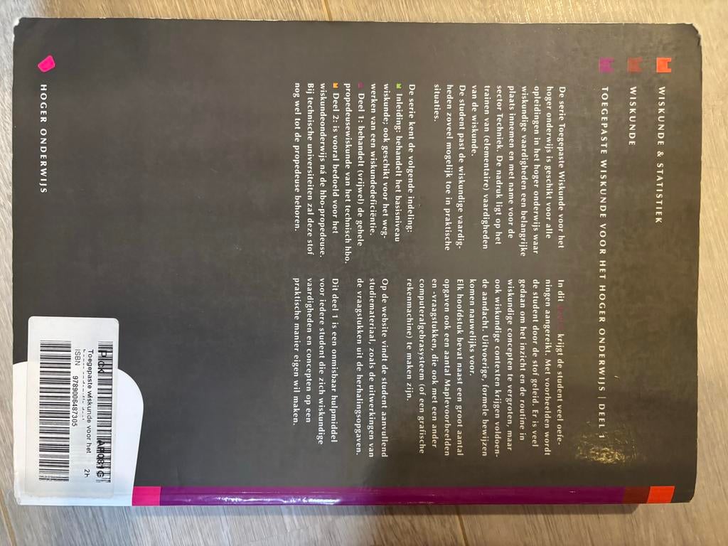 Toegepaste Wiskunde voor het Hoger Onderwijs Deel 1, Boeken, Studieboeken en Cursussen, Ophalen of Verzenden, Alpha, Gelezen, HBO