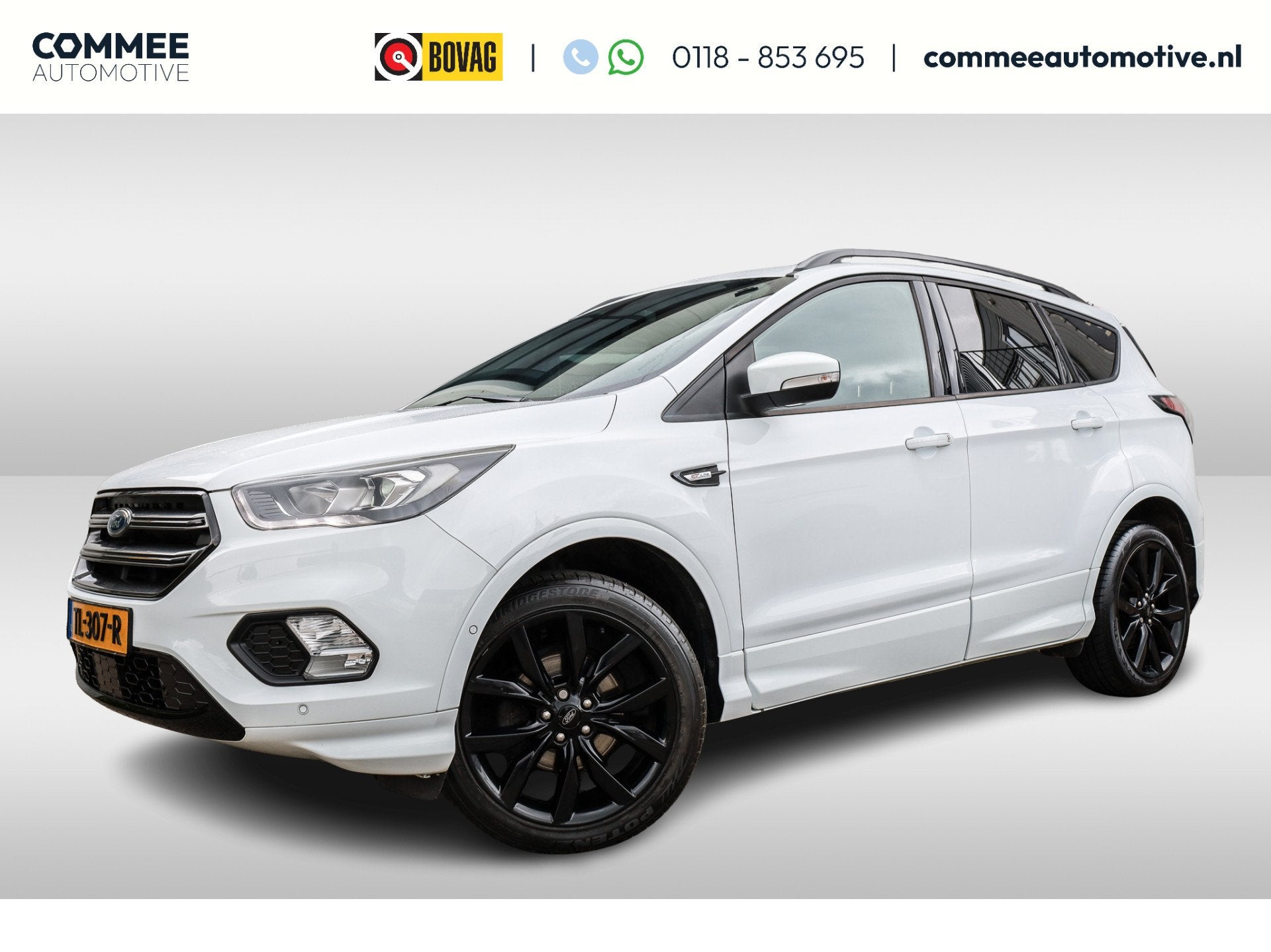 Ford Kuga 1.5 EcoBoost ST Line NAV I CAM I PDC (bj 2018), Auto's, Voorwielaandrijving, 1498 cc, 4 cilinders, Wit